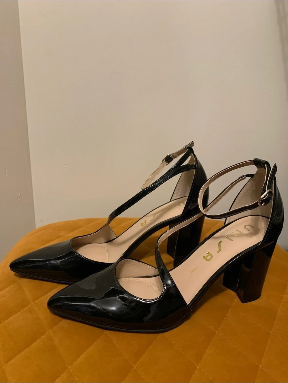 Patent leather heels